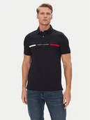 Koszulki męskie - Tommy Hilfiger Polo Chest Insert MW0MW38130 Granatowy Regular Fit - miniaturka - grafika 1