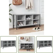 Szafki na buty - The Living Store Stojak na buty szary Sonoma 100x35x50 cm Materiał drewnopochodny - miniaturka - grafika 1
