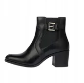 Botki damskie - GEOX NEW ASHEEL BOTKI DAMSKI ZE SKÓRĄ 41 Ż7B - miniaturka - grafika 1