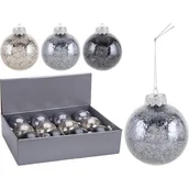 Bombki - Bombka gładka wypełniona confetti 8 x 10 cm mix - miniaturka - grafika 1