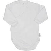 Body dla niemowląt - BODY KOPERTOWE ROZPINANE przez BOK NIEMOWLĘCE DŁUGI RĘKAW ROZM. 68 Biały - miniaturka - grafika 1