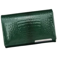 Portfele - Portfel Damski Skórzany GREGORIO Duży Z Suwakiem Lakierowany RFID GF-112 ZIELONY 15 x 10 x 4 [cm] - miniaturka - grafika 1