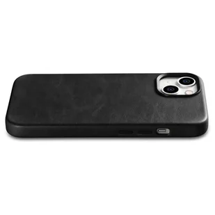 iCarer Oil Wax Premium Leather Case skórzane etui iPhone 14 magnetyczne z MagSafe czarny (WMI14220701-BK) - Etui i futerały do telefonów - miniaturka - grafika 12