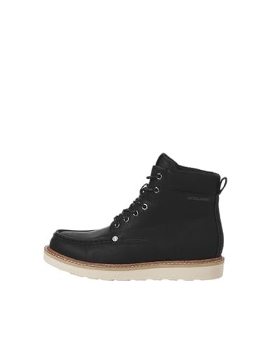 JACK & JONES Jfwarchway Pu Moc Boot męskie buty sznurowane, antracytowy, 45 EU