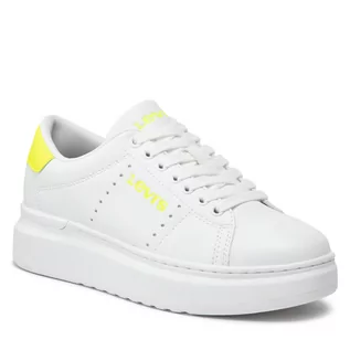 Buty dla dziewczynek - Sneakersy LEVI'S® - VELM0001S White Fluo Yellow 1475 - grafika 1