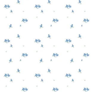 Tapeta dla dzieci Blue Flowers - Tapety - miniaturka - grafika 1