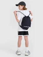 Spodnie i spodenki dla chłopców - 4F Komplet sportowy na WF (koszulka+spodenki+worek) dziecięcy - czarny 122/128 (6-8 lat) - miniaturka - grafika 1