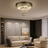 Lampy sufitowe - Lampa sufitowa LED Kryształowy żyrandol Nowoczesny Kryształowy Żyrandol Oświetlenie Lampa Wisząca - miniaturka - grafika 1