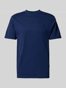 T-shirt z prążkowanym, okrągłym dekoltem model ‘JENS’ - Koszulki męskie - miniaturka - grafika 1