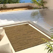 Dywany zewnętrzne - Prostokątny naturalny dywan zewnętrzny 160 x 230 cm GUINEA o geometrycznym wyglądzie z juty - ATTICGO - miniaturka - grafika 1