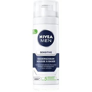 Nivea Men Men Sensitive pianka do golenia w opakowaniu (1 x 50 ml), pianka do golenia w praktycznym rozmiarze, delikatna pianka do golenia dla mężczyzn 81724-01000-19 - Kosmetyki do golenia - miniaturka - grafika 1