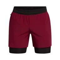 Spodnie sportowe męskie - Męskie spodenki treningowe Under Armour UA Vanish Elite 2in1 Short - czerwone - UNDER ARMOUR - miniaturka - grafika 1