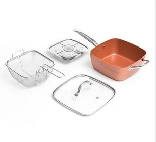 Wielofunkcyjny zestaw patelnia 5 w 1 Copper InnovaGoods - Zestawy garnków i patelni - miniaturka - grafika 1