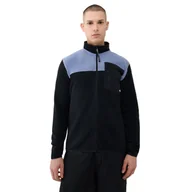 Bluzy męskie - Męski polar rozpinany bez kaptura Quicksilver Aker Full Zip Fleece - czarny - miniaturka - grafika 1