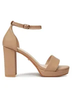 Sandały damskie - DeeZee Sandały LE601-88 Beżowy - miniaturka - grafika 1