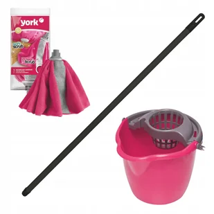 Zestaw mop SET końcówka RUBI KIJ 120 cm wiadro 12l - oficjalny sklep internetowy YORK - Miotły, szufle, mopy - miniaturka - grafika 1