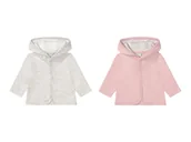 Bluzy i sweterki niemowlęce - lupilu® Bluza niemowlęca z biobawełny z kapturem, 2 sztuki (Jasnoszary/różowy, 86/92) - miniaturka - grafika 1