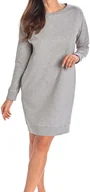Sukienki i spódnice sportowe - Sukienka bawełniana z długim rękawem Paula szara Szary L - miniaturka - grafika 1