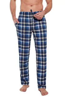 Piżamy męskie - Spodnie od piżamy Willy niebieskie w kratkę L - grafika 1
