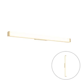 QAZQA Kinkiet łazienkowy mosiądz 92 cm z diodą LED IP44 - Cascada - Lampy ścienne - miniaturka - grafika 1