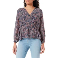 Bluzki damskie - Bluzka damska Pepe Jeans Marina kopertowa -XL - miniaturka - grafika 1
