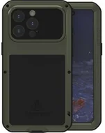 Etui i futerały do telefonów - LOVE MEI Etui pancerne + szkło Powerful do iPhone 15 Pro Max, zielone - miniaturka - grafika 1