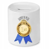 Skarbonki - SKARBONKA DLA BARMANA BARMAN NA MEDAL 1ST PREZENT z Nadrukiem ze Zdjęciem - miniaturka - grafika 1