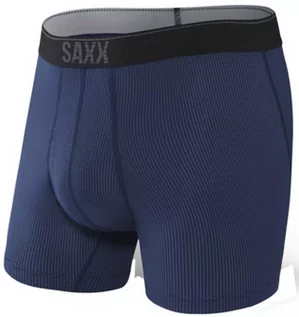 Bielizna sportowa męska - Męskie bokserki SAXX Quest Boxer Brief Fly midnight blue II - grafika 1