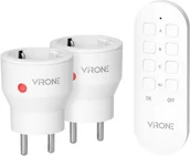 Gniazdka elektryczne - Zestaw bezprzewodowych gniazd MINI Schuko, sterowanych pilotem 2+1, 2300W - miniaturka - grafika 1