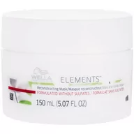 Maski do włosów - Wella Elements Reconstructing regenerująca maska do włosów zniszczonych 150ml z bursztynem, bazylią, wzmacnia nawilża - miniaturka - grafika 1