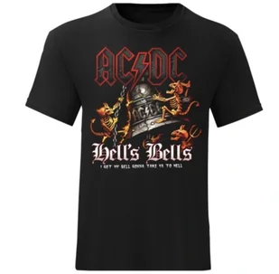 KOSZULKA Z NADRUKIEM MĘSKA T-SHIRT ACDC Hells Bells AC/DC r. L #10 - Koszulki męskie - miniaturka - grafika 1