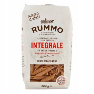 pe��ne ziarno Makaron Penne Rigate n. 66 Integrale 500g - Rummo w��oski - Makaron - miniaturka - grafika 1