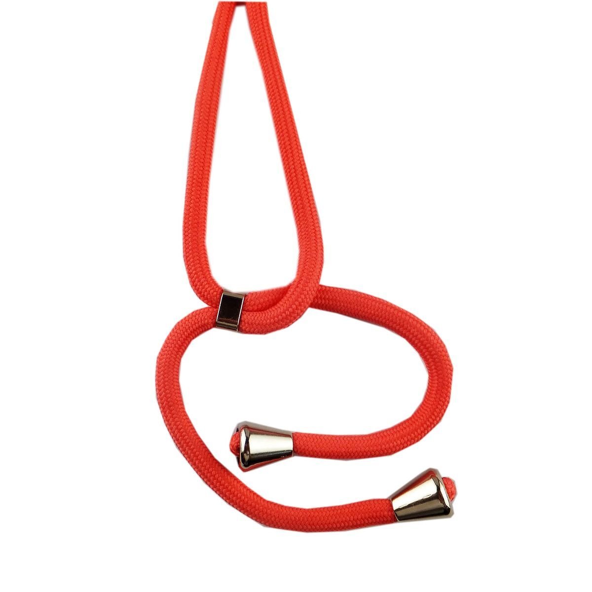 Etui na telefon komórkowy Apple iPhone z łańcuszkiem, smukłe etui na telefon komórkowy z paskiem na przewód, Do telefonu komórkowego: Apple iPhone 8 Plus (5,5 cala), Wybierz pasek: różowy