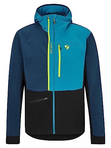 Ziener Męska kurtka hybrydowa/aktywna NIKADO | oddychająca, wiatroszczelna, wentylacyjna, hale navy.teal crystal, 46