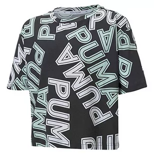 Puma Dziewczęcy nowoczesny T-shirt sportowy AOP Tee G z krótkim rękawem czarny czarny 4-5 Jahre 58143051 - Koszulki dla dziewczynek - miniaturka - grafika 1