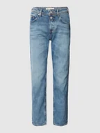 Spodnie damskie - Jeansy o kroju boyfriend fit z detalami z logo - miniaturka - grafika 1