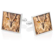 Spinki do mankietów i krawatów - Spinki do mankietów Sowa PS-536C - miniaturka - grafika 1