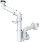 Syfony - Syfon kompletny z odpływem i okrągłym przelewem - miniaturka - grafika 1