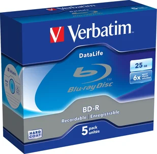 Verbatim 1x5 BD-R Blu-Ray 25GB 6x Speed Datalife No-ID Jewel - 43836 - Nośniki danych - miniaturka - grafika 5