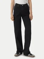 Spodnie damskie - Vero Moda Jeansy Tessa 10290541 Czarny Wide Leg - miniaturka - grafika 1