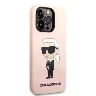 Karl Lagerfeld Etui KLHMP14XSNIKBCP do iPhone 14 Pro Max 6,7" hardcase Silicone Ikonik Magsafe różowy/pink - Etui i futerały do telefonów - miniaturka - grafika 4