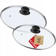 Pokrywki - Kadax Zestaw Pokrywa Żaroodporna 28+30Cm K4599 - miniaturka - grafika 1