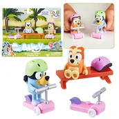 Figurki dla dzieci - Bluey i Bingo Zestaw figurek Jazda na hulajnodze, figurki dla dzieci 3+ - miniaturka - grafika 1