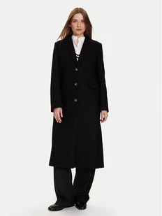 Tommy Hilfiger Płaszcz wełniany Classic WW0WW47445 Czarny Regular Fit - Płaszcze damskie - miniaturka - grafika 1