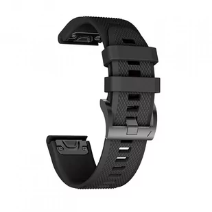 Tech-Protect Pasek Smooth do Fenix 5 / 6 / 6 Pro Black - Akcesoria do smartwatchy - miniaturka - grafika 1