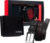 Paski - Pierre Cardin Zestaw prezentowy: skórzany portfel i pasek męski - miniaturka - grafika 1