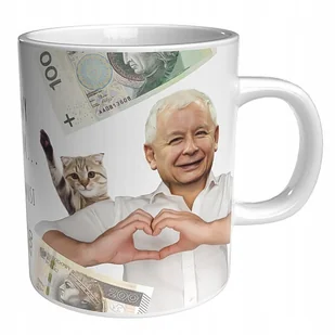 Kubek Jarosław Kaczyński Kot Kawa Pis Prezes - Kawa - miniaturka - grafika 1
