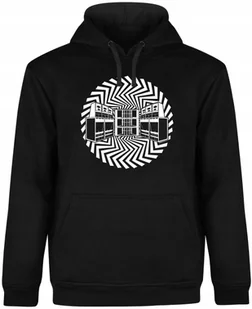 BLUZA MĘSKA Z KAPTUREM TECHNO TEKNO DJ RAVE SOUND SYSTEM CZARNA R-L A118 - Bluzy męskie - miniaturka - grafika 1