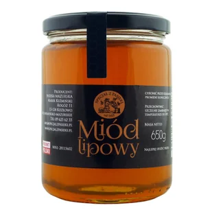 Miód lipowy 650g SPECJAŁ Z PASIEKI - Miód - miniaturka - grafika 1