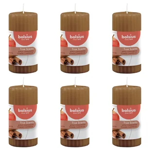 Bolsius Zapachowe świece True Scents, 6 szt., 120x58mm, jabłko-cynamon Sfeerpunt - Świece - miniaturka - grafika 1